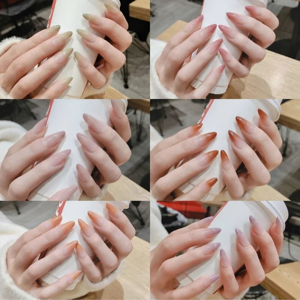 Uñas Postizas Largas con Degradado