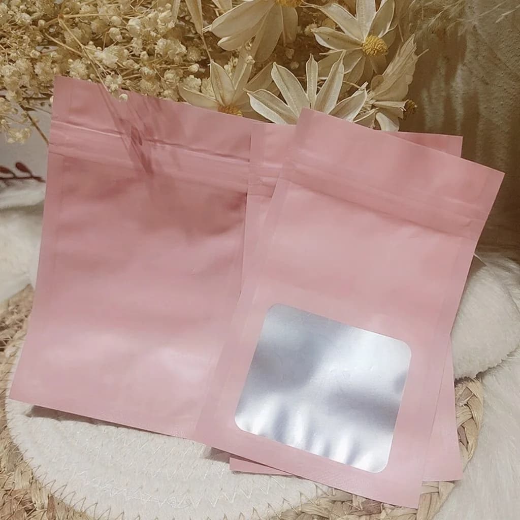 Bolsas de plástico con cierre zip opacas para herramientas de uñas y uñas postizas