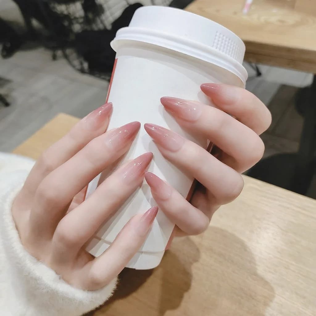 Uñas Postizas Largas con Degradado