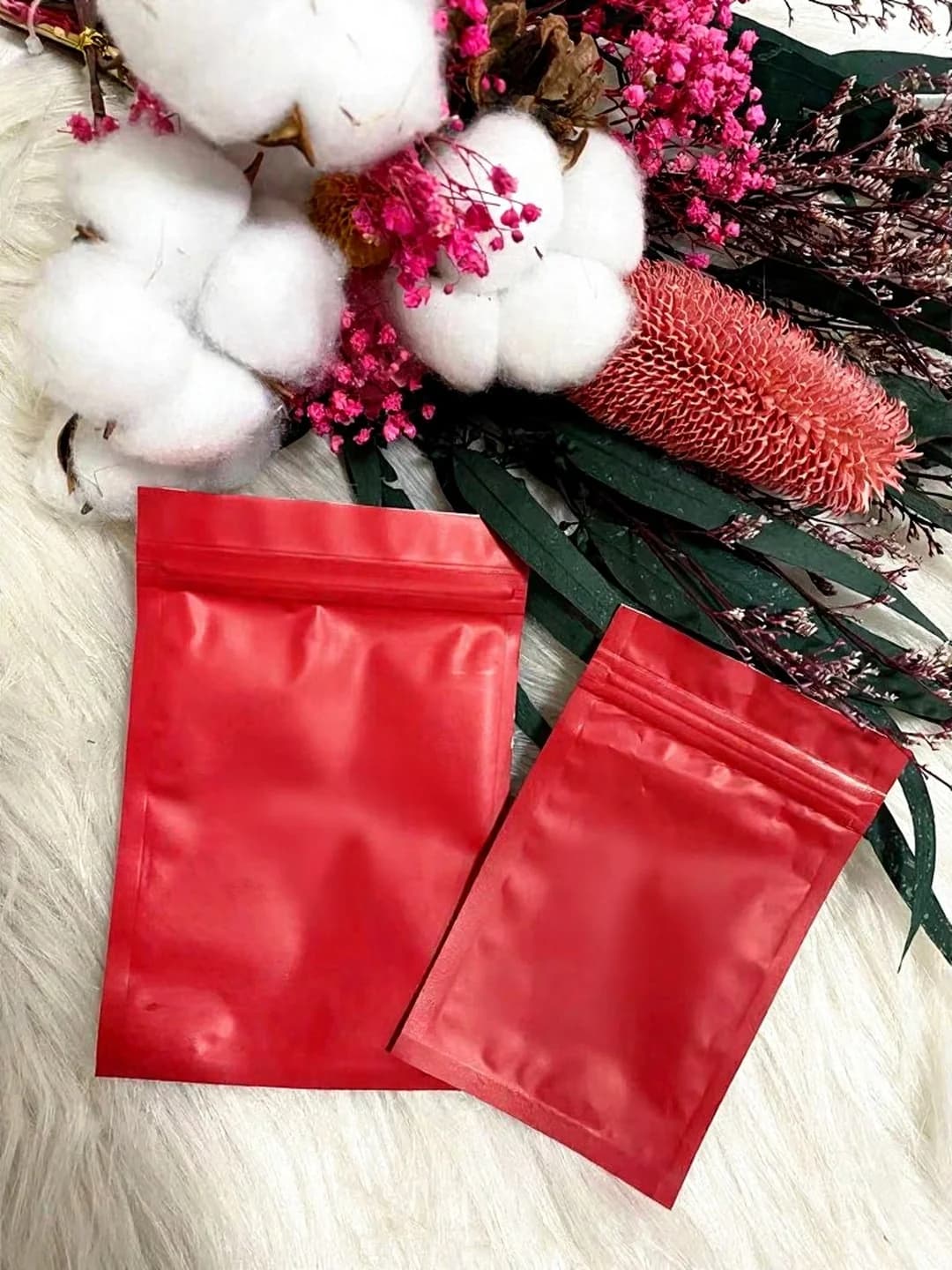 Bolsas de plástico con cierre zip opacas para herramientas de uñas y uñas postizas