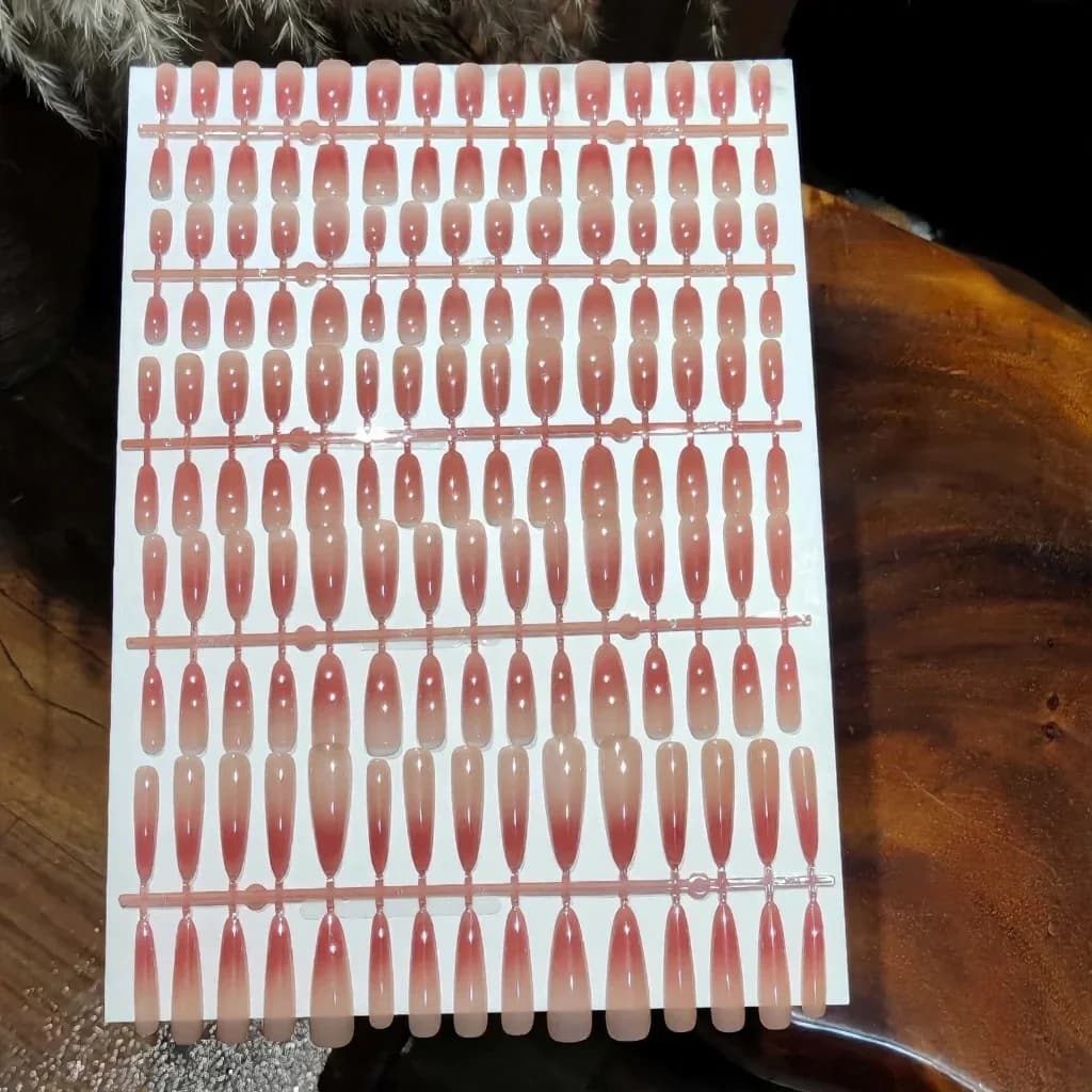 Set de Uñas Postizas Cortas Medianas Largas Forma Ovalada Stiletto 30 Piezas