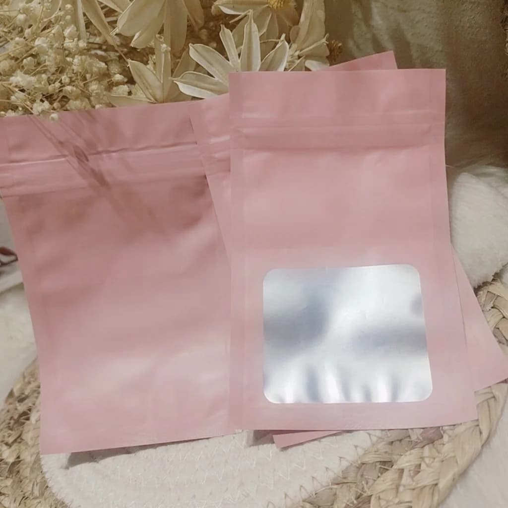 Bolsas de plástico con cierre zip opacas para herramientas de uñas y uñas postizas